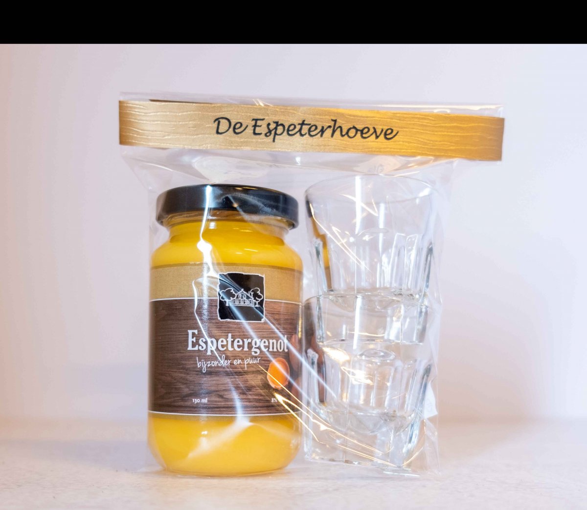 Espetergenot cadeauset met twee glaasjes