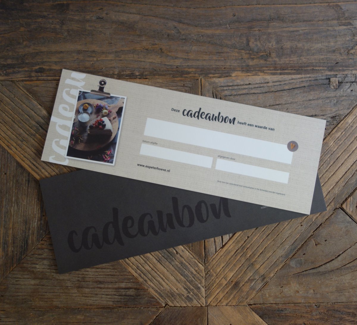 Cadeaubon - Schenkerij - Lunchplank voor twee